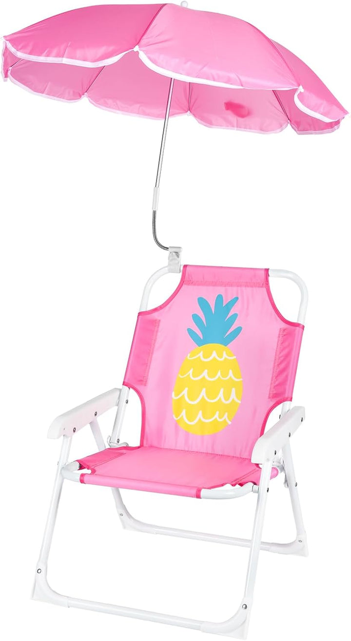 Kids Beach Chair with Umbrella Folding Lawn and Camping Chair with Summer Shade for Beach, Pool, Travel and Outdoor (For 1-5 Years Old)