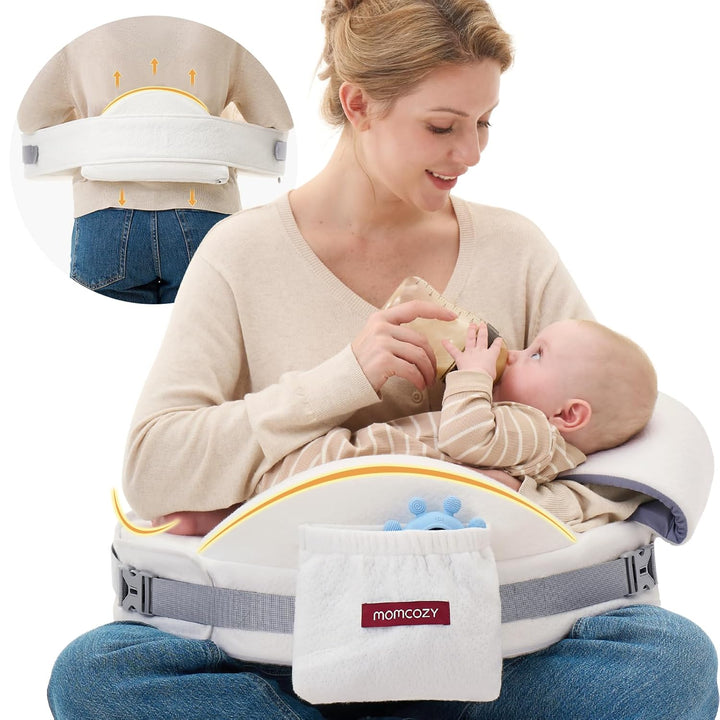 Exclusive Memory Foam Nursing Pillow - Pioneering Safety Fence-Plus Size Breastfeeding Pillow for Ergonomic Comfort & Support-Easier and Healthier Nursing - Fit for All, Removable Cover