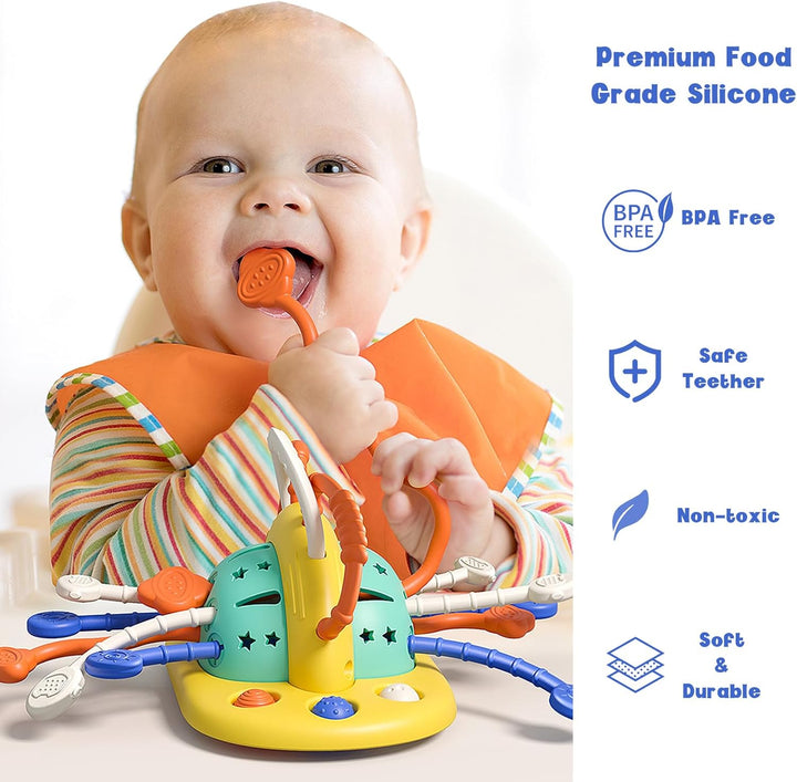 Baby Toys Silicone Suction Cup Toy for High Chair Toddler Sensory Toys for 6 12 Month Baby Montessori Toy for 1 Year