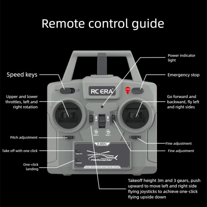 Remote Control Helicopter, C138 Pro RC Helicopter, 2.4G Hz 6 Channels, Six-Axis Gyroscope, Brushless Motor, Optical Flow Positioning, Stable Flight, Suitable for Beginners (Complete Set (1 Battery))