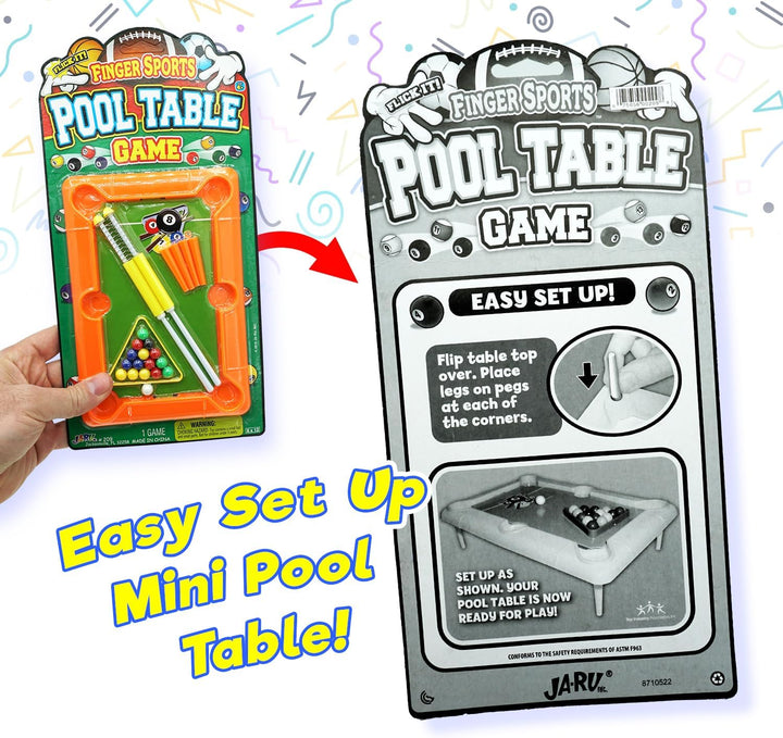 12 Inch Mini Pool Table Set (Mini Billiards) W/ 2 Cue Stick & Pool Balls. Portable Travel Size Mini Arcade Game. Office Desk Toys & Tabletop Games. Party Favors. 209