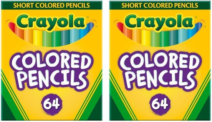 Mini Colored Pencils (Colors May Vary), Coloring Supplies for Kids, 64 Count, Gift