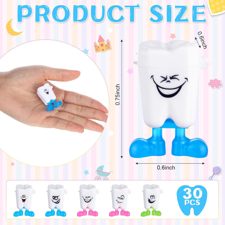 30 Pcs Teeth Storage Box Lovely Baby Milk Tooth Organizer Container Teeth Saver save Box with Expression Case Gift for Kids Child Keepsake Children