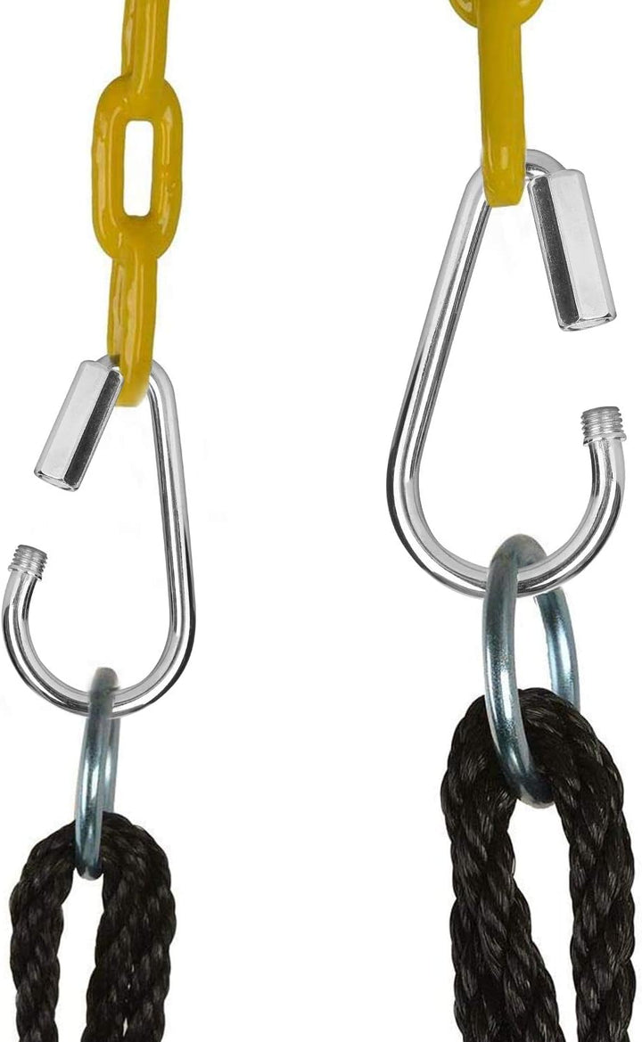 1 Pair Quick Link Snap Hook Carabiner Connector Screw Lock Clip for Swing Play Set