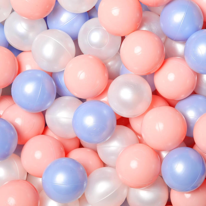 Ball Pit Balls for Toddlers Kids Plastic Balls for Ball-Pit Playpen Pool Baby Pastel Party Decor Fun Shaped Star Bulk 50 100 200 500 1000 Count