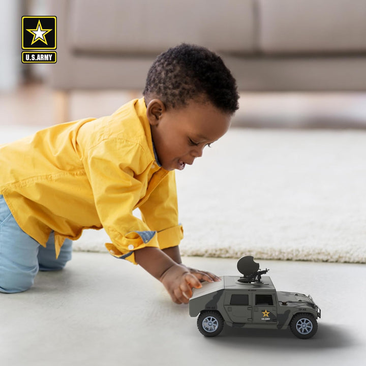 U.S. Army Recon Vehicle, Military Vehicle Toys, Army Battle Truck, with Light & Sound, Roof Hatch Open & Close Features, and More. Perfect for Gift for Kids