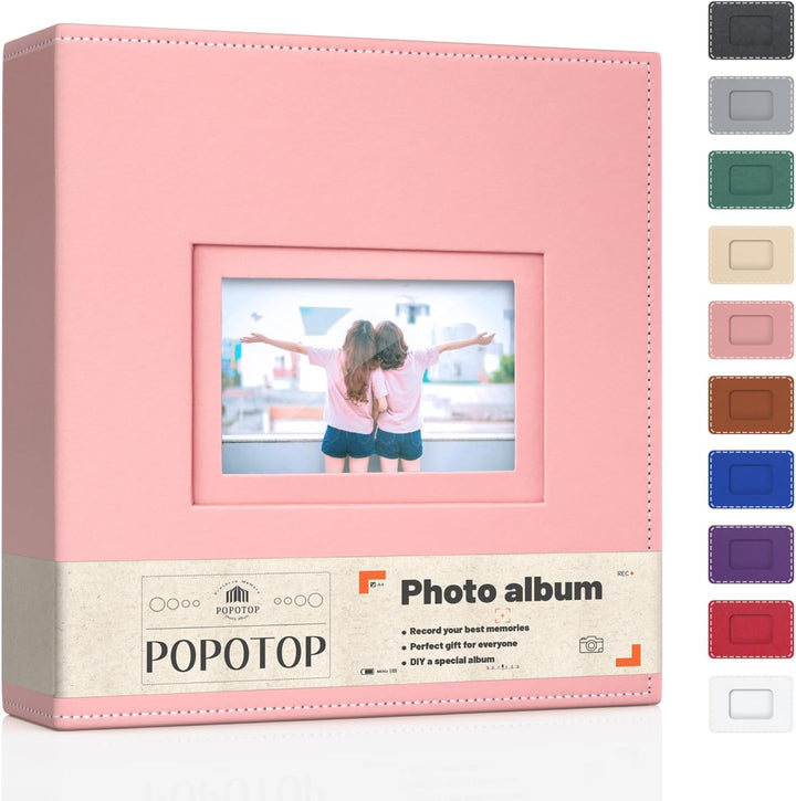 Photo Album 4X6 300 Pockets with Leather Hardcover Cover, Small Photo Album Holder Book with 50Pcs Pages for Family Travel Wedding Baby Gifts