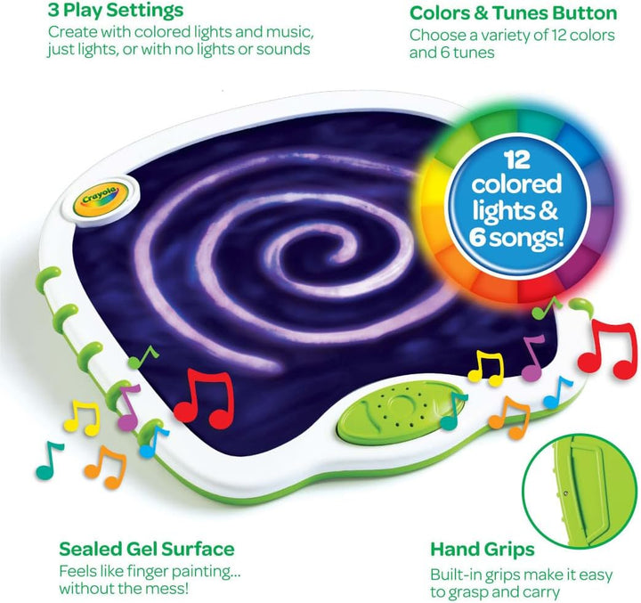 Toddler Touch Lights, Musical Sensory Toys for Toddlers, Light up Drawing Pad, Mess Free Painting, Travel Activity, Gift for Toddlers, 2+
