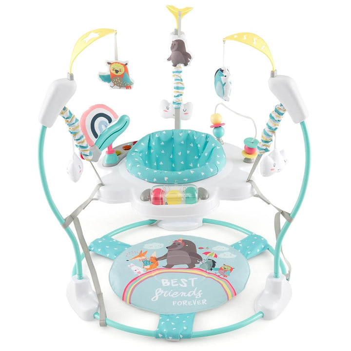 Baby Jumpers and Bouncers, Infant Activity Center with Music Lights Sounds, 360° Rotating Seat and 3 Adjustable Heights, Baby Play and Learning Center for 6-12 Months