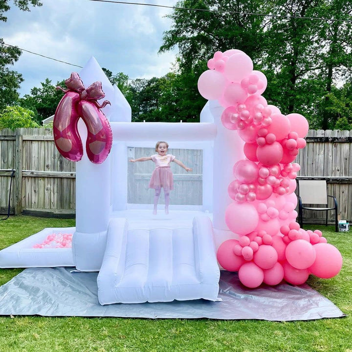 White Bounce House, House with Blower, Inflatable Bouncer, Children'S Toy, Sewn Extra Thick Material for Durability
