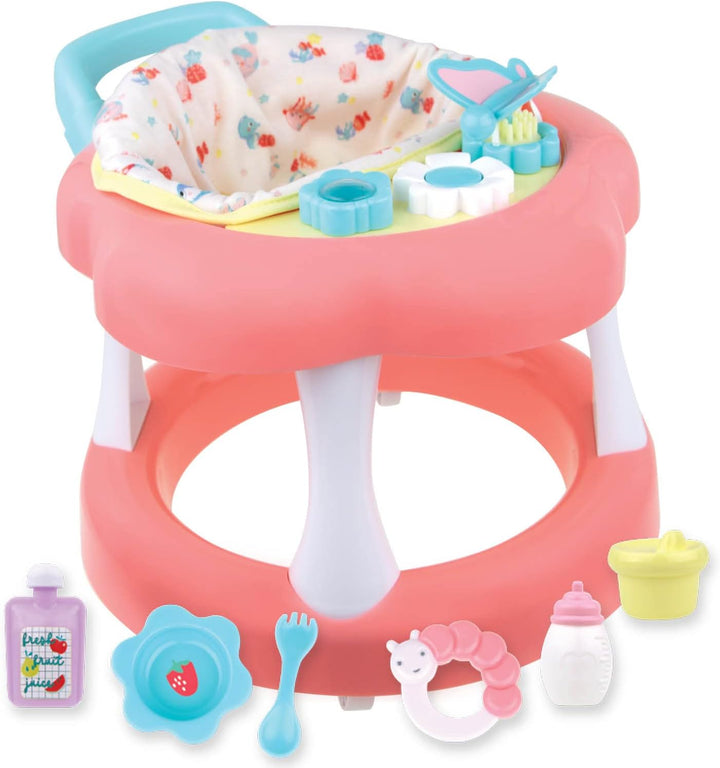 - Doll High Chair | Fits Dolls up to 17" | Easy to Clean | Simple Assembly | 7 Piece Play Set| Ages 2+, Pink/Blue