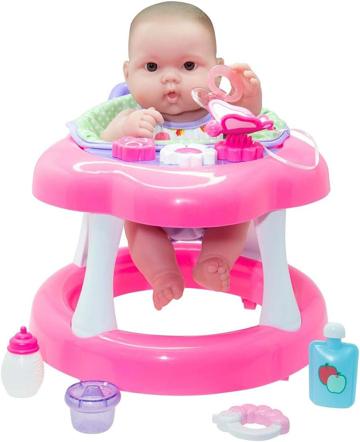 - Doll High Chair | Fits Dolls up to 17" | Easy to Clean | Simple Assembly | 7 Piece Play Set| Ages 2+, Pink/Blue