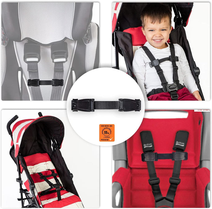 Strap Stop anti Escape Car Seat Strap — UK Made, Crash Tested, ECE R44-04 & R129 Passed Buckle up Houdini Straps for Car Seat — Multi-Use & Impossible to Unlock (1 X Car Seat Safety Clip) - 4 Colors