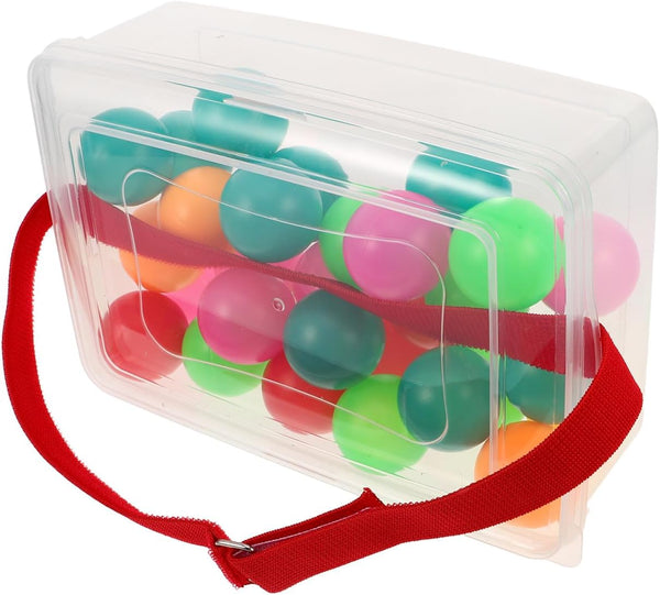 Shake Reaction Table Tennis Game for Indoor and Outdoor Fun, Includes Base Box, Red Belt, and 30 Colorful Balls, Perfect for Team Building, School Activities, and Family Gatherings