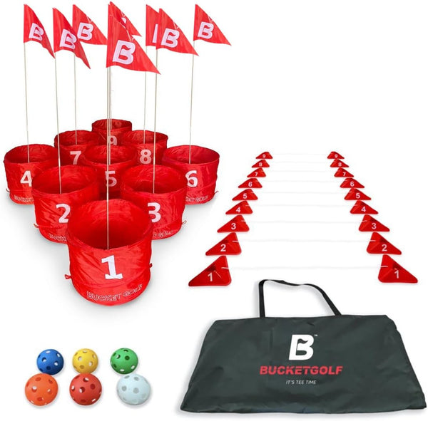 Game Pro the Original Ultimate Backyard Golf Game for Family, Adults and Kids - Portable 9 Hole Golf Course Play Outdoor, Lawn, Park, Beach, Yard