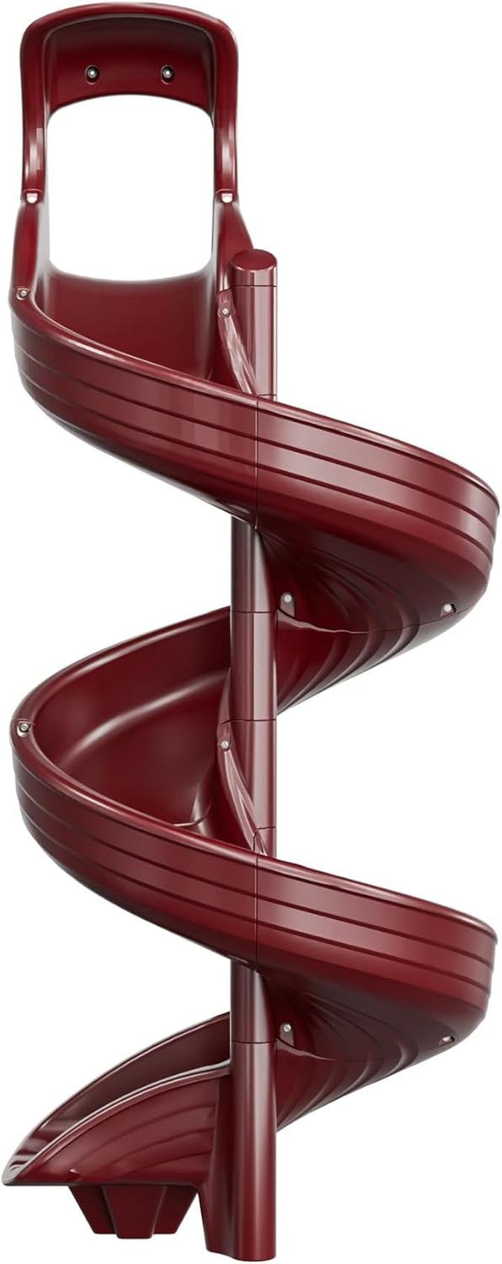 Playground Slide for Kids - Big Spiral Outdoor Slide Attachment for Treehouse or Deck - Plastic Playset Slide for Playground or Backyard with Open Twisty Design - Exit Right - 5 Ft - Gray
