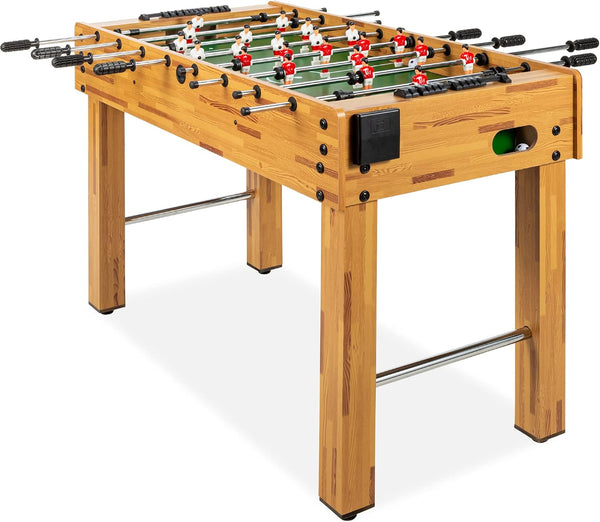 48In Competition Sized Foosball Table for Home, Game Room W/ 2 Balls, 2 Cup Holders
