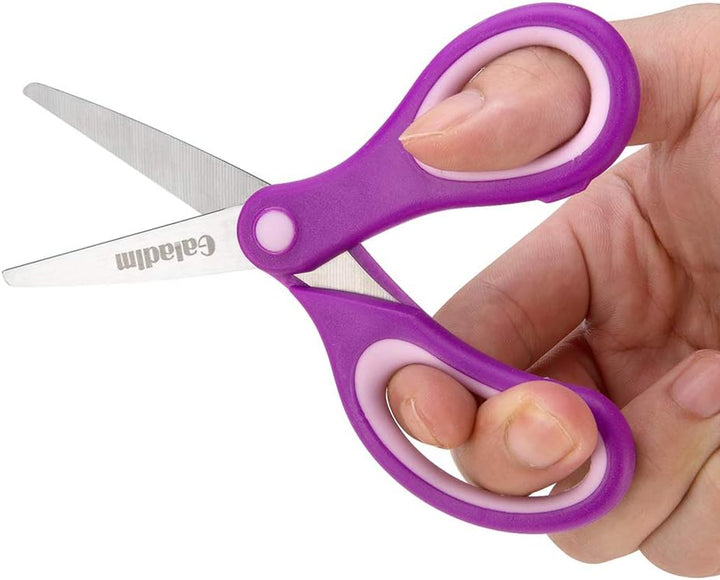 Kids Scissors (36 Count Teacher Pack, Rounded-Tip, 5.5 Inch) - 5.5’’ Soft Touch Blunt School Student Scissors Shears GD-016-R-N (Pack of 36)
