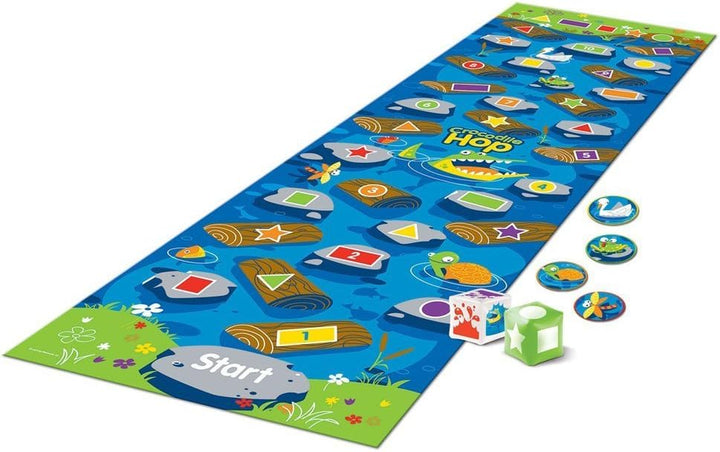 Crocodile Hop Floor Game - Ages 3+ Indoor Games for Toddlers, Gross Motor Skills Toys for Kids, Preschool Learning Activities