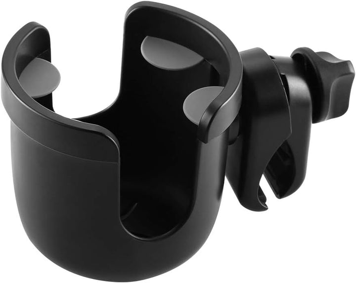 Stroller Cup Holder, Universal Cup Holder, Bike Cup Holder, 360° Rotatable Large Caliber Drinks Holder for Stroller, Bike, Wheelchair, Walker, Black