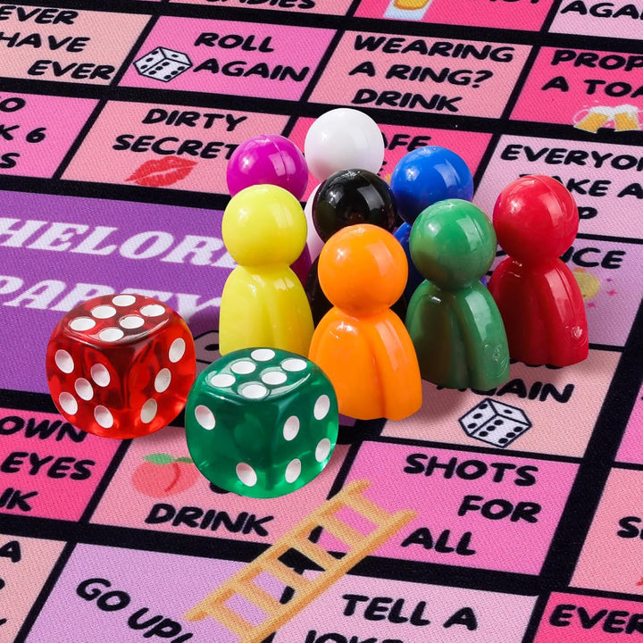Bachelorette Party Drinking Games for Adults, Rubber Mat Drinking Board Game, Funny Party Interactive Drinking Games for Girls Night, Bachelorette Party, Age 21+, 2-8 Players