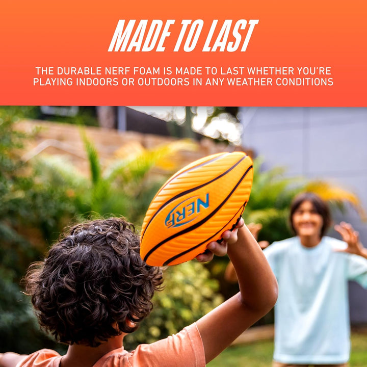 Kids Foam Football - Spiral Grip Mini Soft Foam Football for Kids - Easy Grip Junior Ball - 8.5"