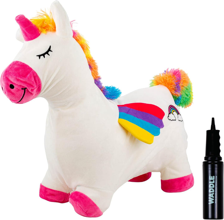 Bouncy Animal Hopper - Inflatable Hopping Animals, Indoors and Outdoors Fun, Pump Included, Riding Toys for Boys and Girls Ages 2 Years and Up, Brown Horse