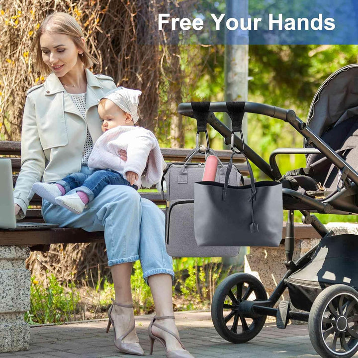 4 Pcs  Stroller Hooks – Multifunctional Clips for Bags, Diaper Bags, Purse & Backpack. Universal Fit for Strollers, Bikes, Shopping Carts, Wheelchairs, Pet Strollers & Walkers