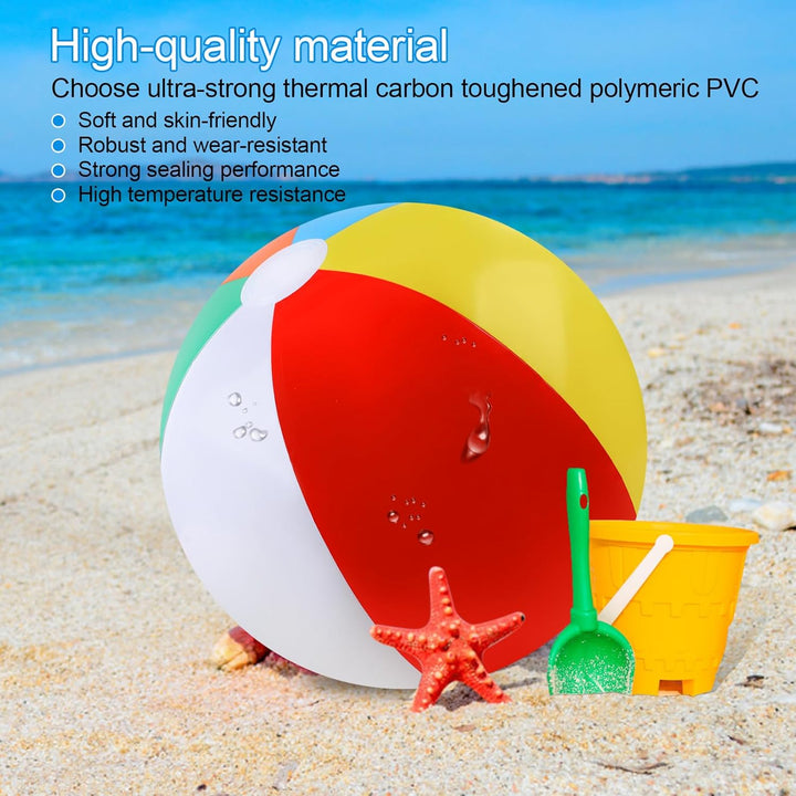 2 Pack Beach Balls, 20 Inch Beach Balls for Kids, Rainbow Color Pool Toys Pool Balls for Swimming Pool, Beach Toys Inflatable Ball for Summer Parties and Water Games