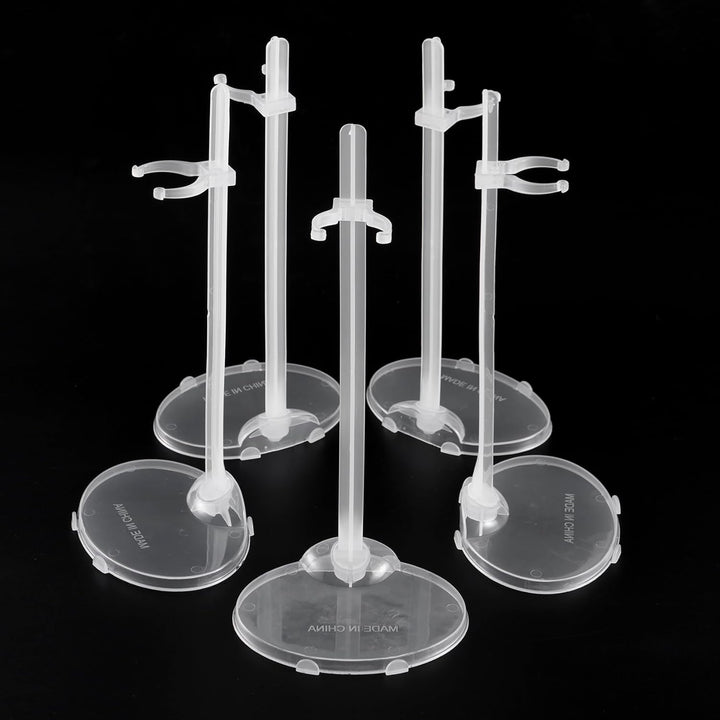 Transparent Dolls Holder Stand Support for 9Inches-12Inches Dolls - Pack of 10
