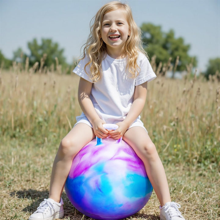 Hopper Balls for Kids 3-8, 18 Inches Bouncy Ball with Handle, 18" Inflatable Bouncing Hopper, 45Cm Jumping Toys, Garden Hopping Toys Girls Boys Gifts