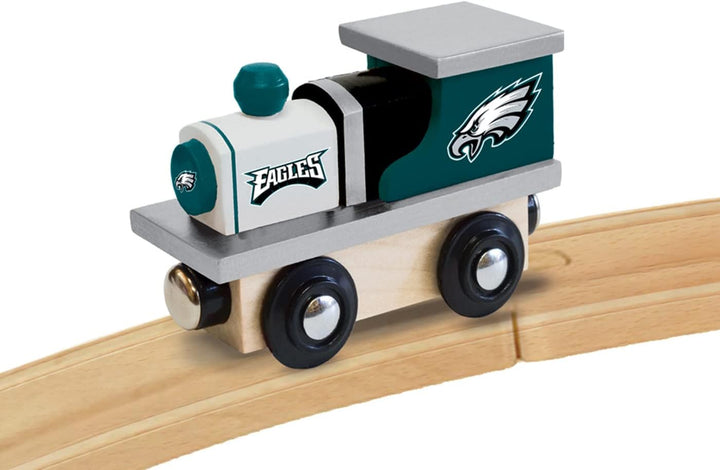 NFL Philadelphia Eagles Real Wood Toy Train, for Ages 3+