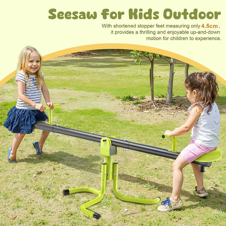 Seesaw for Kids Ages 3-8 | Toddler Teeter Totter with 360° Swivel | Indoor & Outdoor Playground Equipment | Sit and Spin Seesaw | Durable outside Toys for Children Age 2 3 4 5 6 7 8