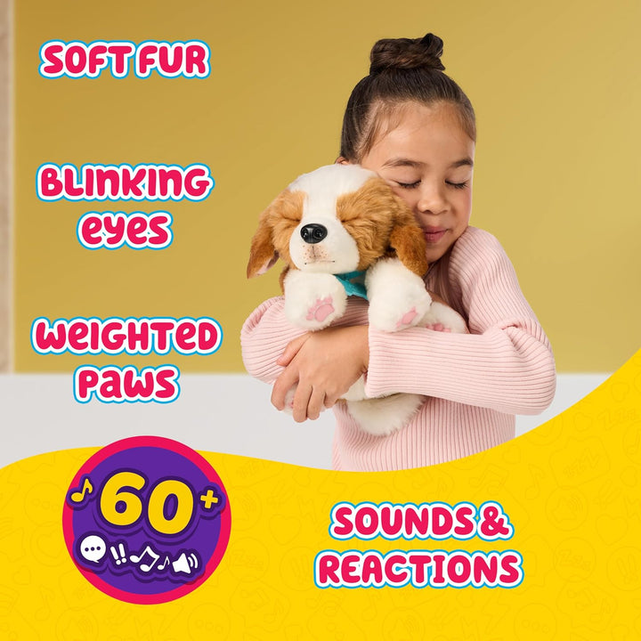 My Really Real Puppy Patches the Beagle, Interactive Realistic Toy Dog with 60+ Sounds and 2-In-1 Bed, Lifelike Puppy for Ages 5+