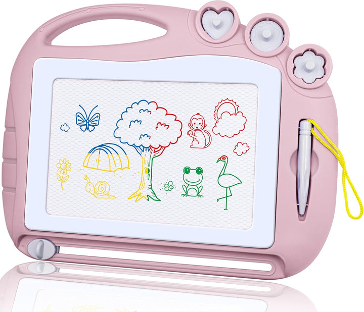 Magnetic Drawing Board Toddler Toys for Girls Gifts, Erasable Sketch Writing Doodle Pad Travel Games for Kids in Car, Early Education Learning Skill Development Toys for Kids Toddlers