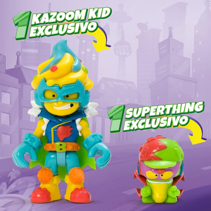 SUPERTHINGS Turbo Ice Scooter with Catapult Ice Cream Ball Launcher, Includes 1 Kazoom Kid and 1 Superthing