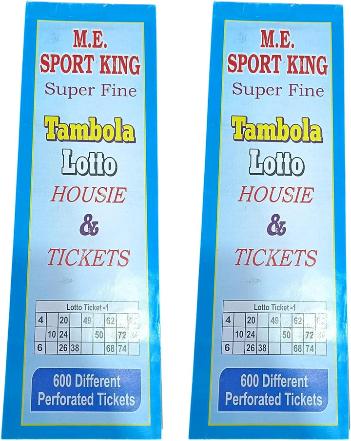 Tambola Lotto Housie Tickets, 600 Perforated Tickets