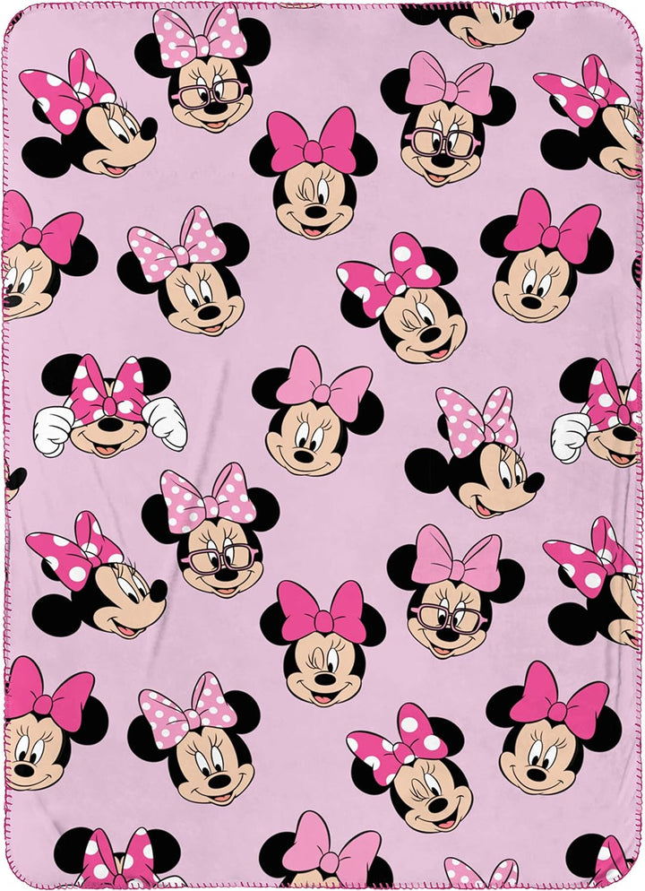 Disney Minnie Mouse Travel Set - 3 Piece Kids Travel Set Includes Blanket, Pillow, & Plush