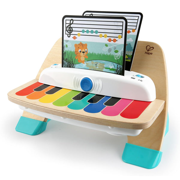and Hape Magic Touch Wooden Toy Piano, Montessori Musical Learning Toy for Babies and Toddlers 6Mo+