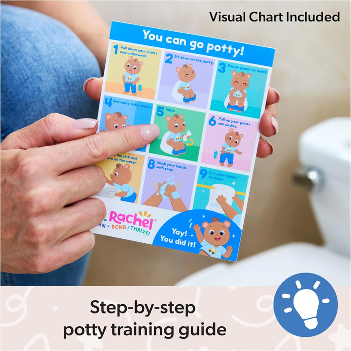 Potty Time with Bean, 11” Plush Teddy Bear with Play Toilet & Accessories, Toddler Toys for Girls & Boys for Ages 18 Months to 3+