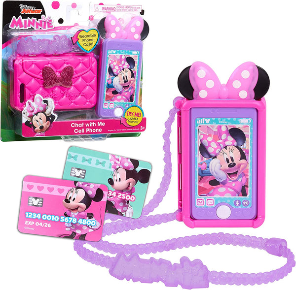 Disney Junior  Mouse Chat with Me Pretend Play Cell Phone Set, Lights and Sounds, Kids Toys for Ages 3 up by