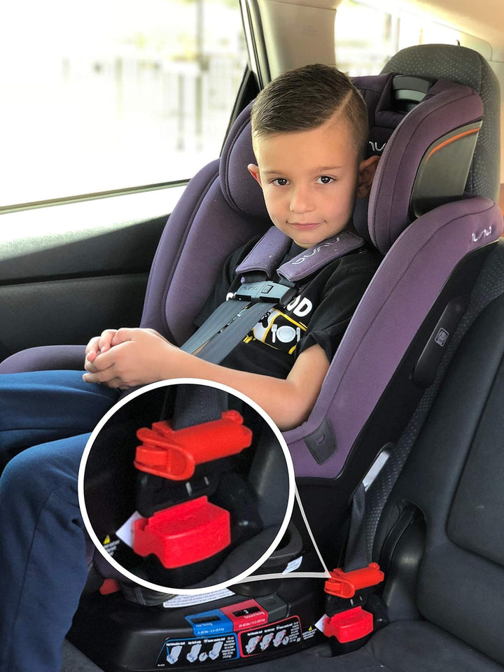 Safety Buckle Pro Seatbelt Lock and Seat Belt Clips - Keep Children in Car Seat Locked and Tight – Stop Kids with Special Needs from Unbuckle - Strong ABS Plastic Buckle Guard – Universal Fit