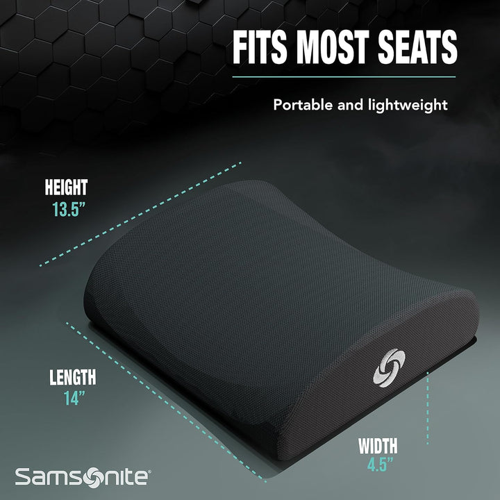 Lumbar Support Pillow for Office Chair and Car Seat, Perfectly Balanced Memory Foam , Versatile Use Lower Back Cushion