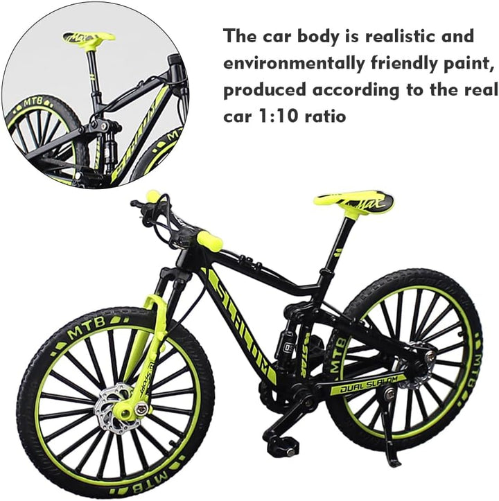 Mini Finger Bikes, 1:10 Scale Alloy Mountain Bicycle Model Desktop Decoration Crafts for Cycling Lovers Birthday Party Gifts(Red)