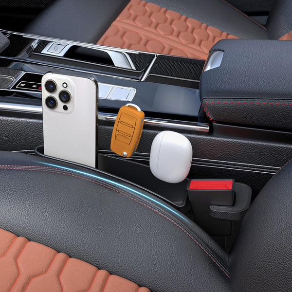Car Seat Gap Filler Organizer Black Set of 2 Pack in between Car Seat Catcher Accessories between Front Seats Crack Gap Filler Don'T Drop Cell Phone Coin Lipstick Keys Pen Card Small Things