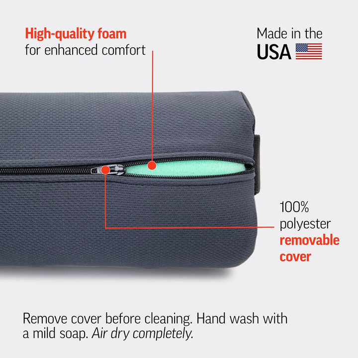 the Original Mckenzie Lumbar Roll – Usa-Made Low Back Lumbar Support for Office Chair & Car Seat Back Support Cushion. the Preferred Lumbar Pillow by Physical Therapists - Standard Density