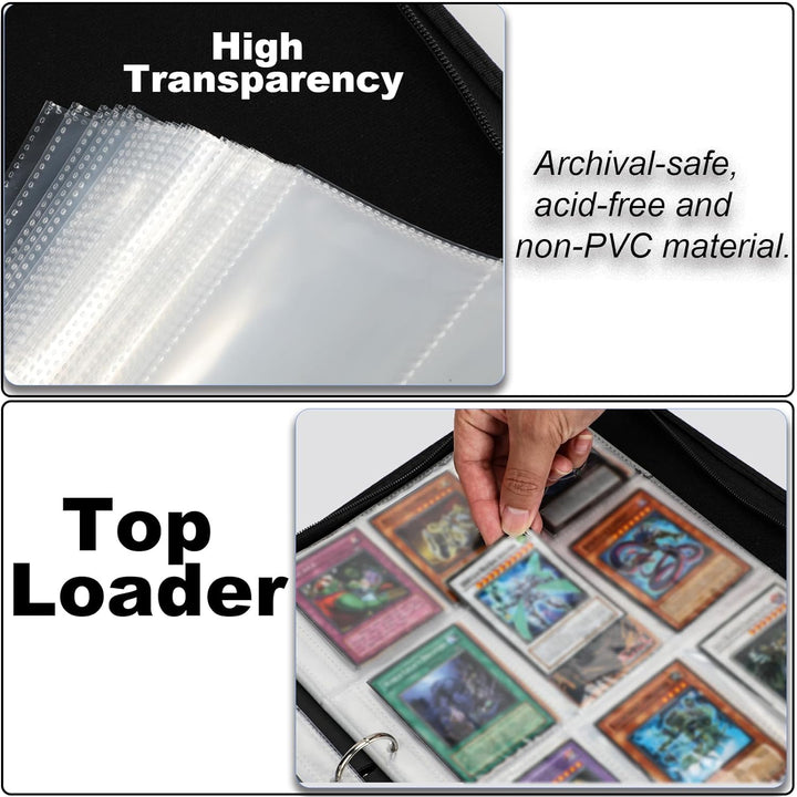Premium Binder Compatible with Lorcana Cards 990 Pockets Collectible Card Holder for Sports Cards and Other TCG Trading Cards with 55 Sleeves.