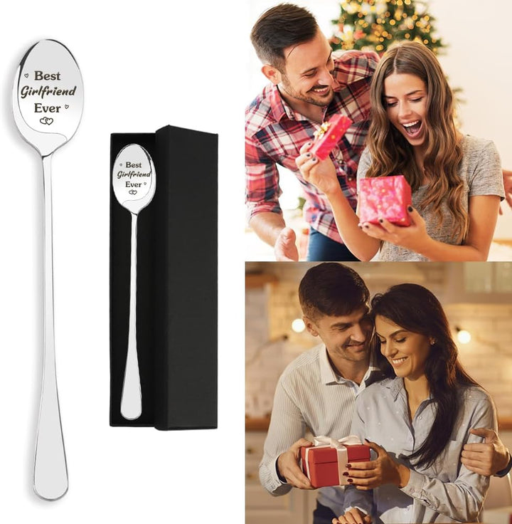 Cool Birthday Gifts for Girlfriends Women, Best Girlfriend Gifts for Gf, Christmas Gift for Girlfriend Romantic, Cute Valentines Day Mothers Day Graduation Spoon Gift for Girlfriends Birthday Unique