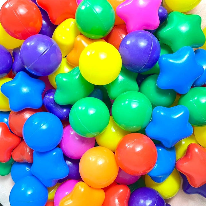 200/500/1000/2000 Count Plastic Soft Plastic Ball Pit Balls Colorful Play Pit Balls for Pet Dogs Ball Pit 2.2" Large Phthalate Free Bpa Free Balls for Toddlers 1-3 Baby Kids