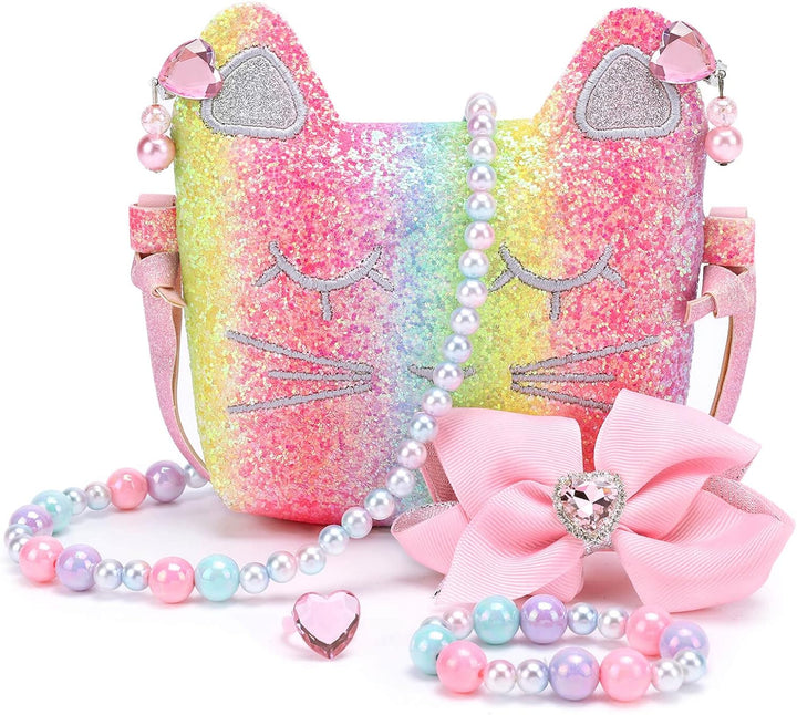 Purse for Little Girls Dress up Jewelry Pretend Play Kids Accessories Mermaid Gifts